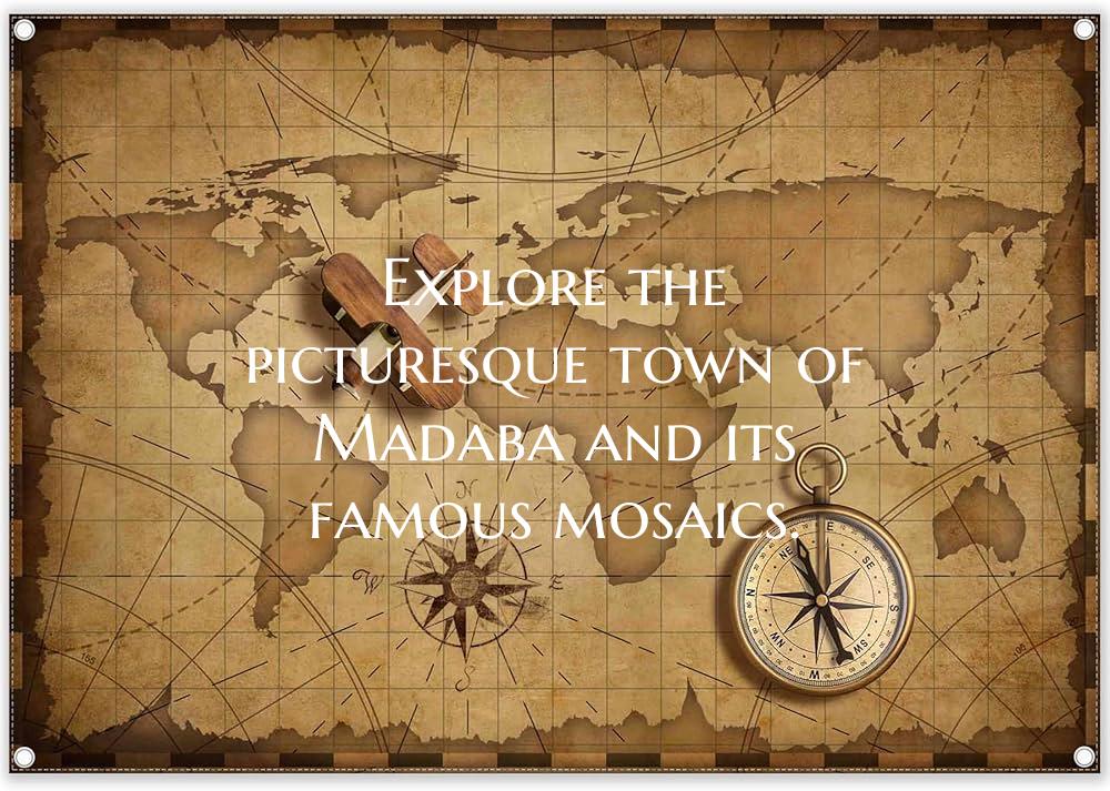 Explore the picturesque town of Madaba and its fam...